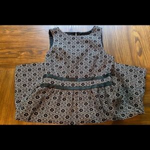 Kenzie dress with leather like trim silver/black